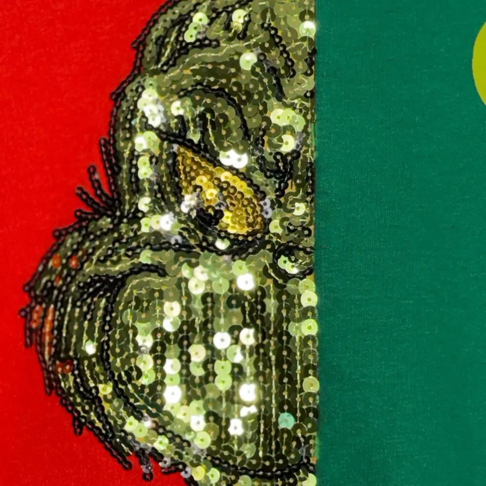The Grinch x Justice Girls Sequin Split Hoodie XL Plus